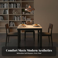 Square Table with Chairs Space Saving Square Pedestal Dining Set Easy to Clean Comfortable Seating for Families, Hosts, Kitchen