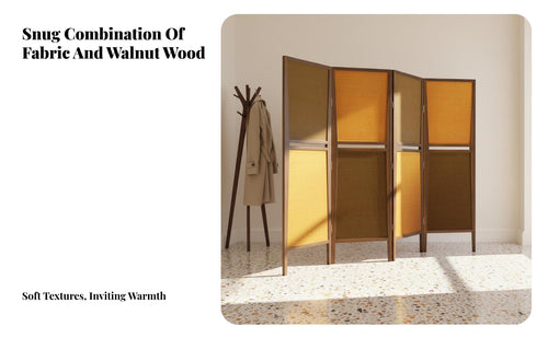 Foldable Design Wooden Frame Folding Partition Vintage design 4-Panel Wooden separater Decorative Accent Room Separator Freestanding for Interior Decorators, Restaurant Owners, aapproachice Managers, Dining Area, Entryapproach, Bedroom