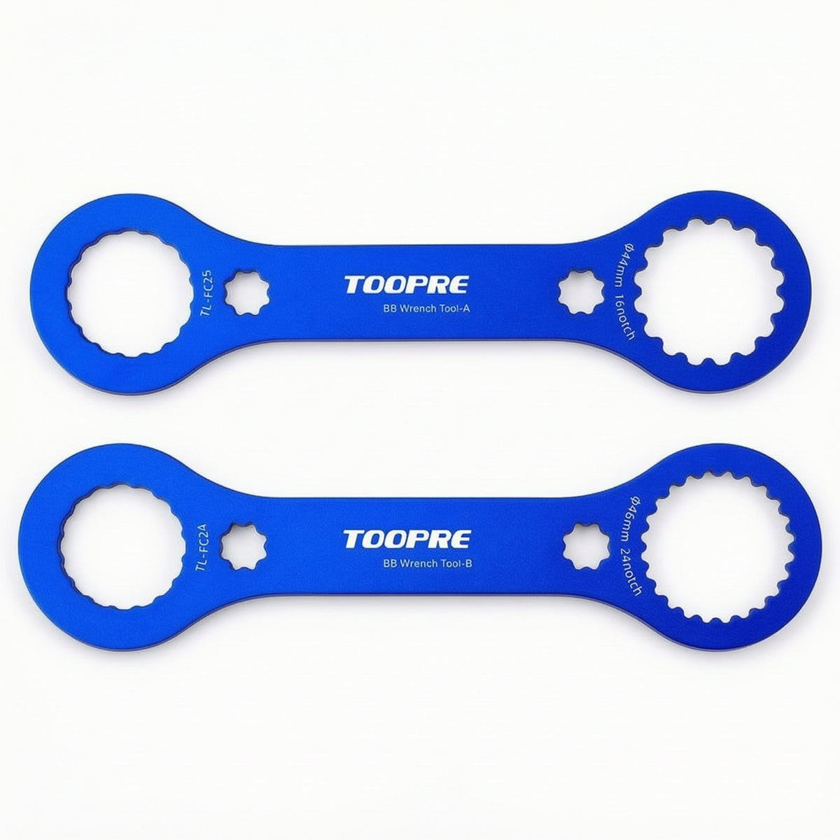 2 Pieces Aluminum Alloy Bottom Bracket Wrench Double-Ended Bike Bottom Bracket Wrench Flat Notched for Cyclists, Mechanics, Bike Maintenance, Workshop