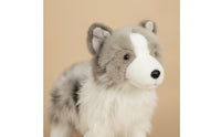 Australian Herding Stuffed Soft Stuffed Australian Herding Toy Dog with Blue Eyes Soft Detailed for Children, Bedroom, Playroom