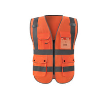 Long-Lasting Reflective Safety Vest Lightweight High Visibility Vest Machine Washable Safety Workwear for Road Workers