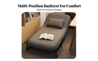 Ottoman Sleeper Space-Saving Folding Bed Sturdy Metal Frame for Adults, Students