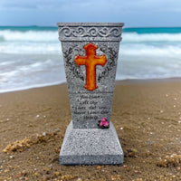 Grave Flower Vase Live and Artificial Flowers Resin Cemetery Vase
