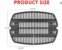 Cast Iron Grill Grate and Griddle Set for Weber Q100 Q1000 Q1200 (2 Pieces)