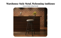 Adjustable Swivel Stool with Backrest Heavy-Duty Frame Adjustable Swivel Stool