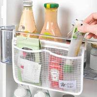 Hanging Refrigerator Bag Double Pocket Fridge Door Organizer Pouch for Kitchen