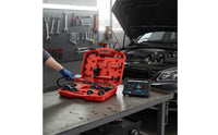 34 Pieces Easy to Read Gauge Coolant Leak Tester Universal Fit Cooling System Pressure Tester All Car Vehicle Cooling System Vacuum Refill Kit Color-Coded Adapters for Mechanics, Auto Repair Shop, Garage