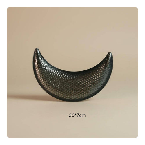 Crescent Moon Decor Metal Finish Textured Crescent Wall Decor