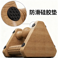 多功能木制脚底按摩器单脚摩圆木轴圆棒按摩器滚轴滚轮脚底按摩器