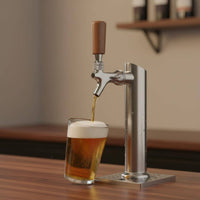 Short Wooden Beer Handle Sturdy Bar Accessory Polished Finish for Home Brewers