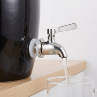 Beverage Dispenser Tap with Paddle Handle, 304 Stainless Metal Beverage Dispenser Tap Faucet, G1/2 Juice Dispenser Tap for Juice Bottle Beer Keg