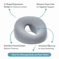 Face Down Pillow for Beauty Salon, Memory Foam Massage Headrest Bed, Down Pillow Massage Face Cradle - Image 4