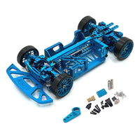 1/28 Scale RC Car Chassis High Accurate 1/28 Scale RC Chassis Kit Includes Differentials Aluminum Car Frame for Racers