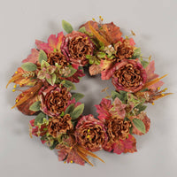 Fall Wreath with Maple Leaves Seasonal Autumn Wreath Elegant for Wall