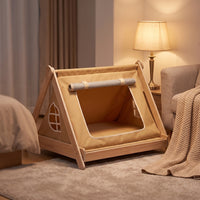 Elevated Dog Tent Raised Pet Tent Enclosed Pet Teepee Indoor for Small Dogs, Young Dogs, Cats, Living Room, Bedroom, Patio, Camping