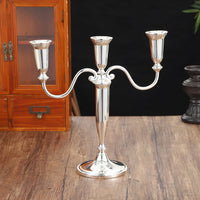 European Style Polished Three-Head and Five-Head Candle Holder for Romantic Dining
