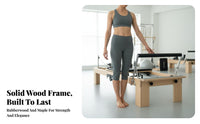 Space Saving Wooden Pilates Core Bed Commercial Grade Solid Wood Pilates Bed Professional Studio-Quality Wooden Reformer Machine High-Density Foam Padding for Fitness Professionals, Mind-Body Practiti Single Rs, Beginners