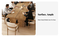 uncut edge unfinished perimeter Slab Table Modern & look and feel Office Furniture Large Surface Area Boardroom Desk for business leaders, Homeowners, Conference Room, Meeting Space