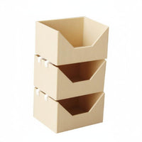 3 Pieces DIY Accessory 1:12 Scale Storage Container Realistic Details Miniature Stackable Storage Box Sturdy Dollhouse Organizer Bin Set for Dioramas, Craft Projects
