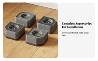 4 Pieces Ribbed Surface Appliance Support Pad Shock Absorbing Anti-Slip Foot Pad Moisture Resistant