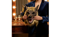 Wolf Head Mask with Scary Wolf Hood Mask Realistic for Cosplay, Adults