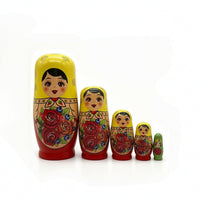 Wooden Matryoshka Doll Hollow Russian Doll Decorative Ornament Hand-Painted for Collectors, Kids, Shelves, Desks, Children's Rooms