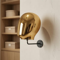 Wall-Mounted Mannequin Head Holder Reflective Wall Mounted Hairpiece Stand Metal