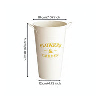 5 Pieces Standing Flower Vase Farmhouse Design Decorative Metal Vase