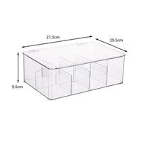 Tea Packet Organizer Transparent Tea Storage Box Multi-Purpose for Pantry