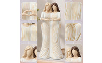 Heart Figurine with Gold Lines Faceless Decor Modern for Shelf, Desk, Art Lovers
