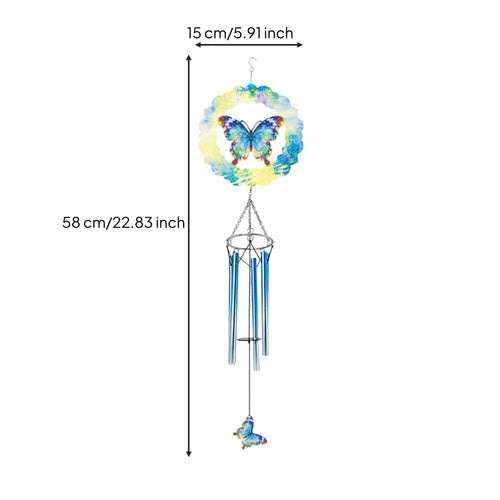 3D Butterfly Wind Chime Easy to Hang Home Decor Decorative for Garden, Patio