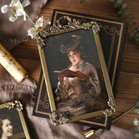 Vintage Brass Photo Frame with Landscape Design