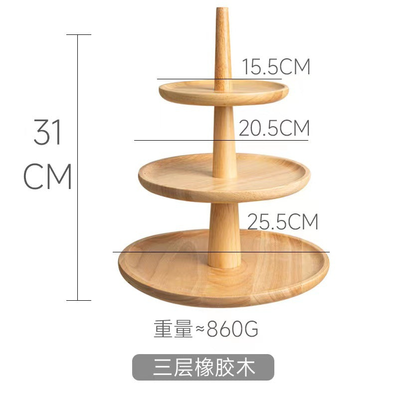 3-tier / Rubber Wood