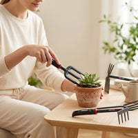 Gardening Hand Trowel and Cultivator Set for Planting, Digging, and Loosening Soil