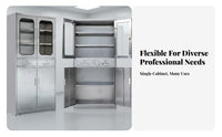 Medical Instrument Cabinet Resistant Stainless Steel Cabinet Rust-Resistant Steel Storage Locker for Pharmacists, Lab Technicians