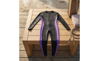 Athletic Swimsuit Front Zipper Long Sleeve Full Body Rash Guard One Piece Waterwear for Women Swimming