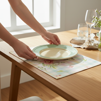 Easter Place Mat Easter Table Placemat Heat-Resistant Non-Slip Washable 30 x 45 cm Linen Dining Table Mat Spring Kitchen Table Decoration for Indoor Holiday Party
