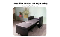 Space-Saving Foldable Sofa Bed Adjustable Backrest Folding Sofa Bed Easy Assembly Single Sleeper Armchair Sturdy Steel Frame for Hospital Visitors, Apartment Dwellers, Office Workers, Small Areas, Guest Room, Dorm, Bedroom