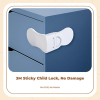 Kid Protection Cabinet Lock, Adjustable Drawer Latch, no tools needed, Infant Proofing for Fridge & Cupboard