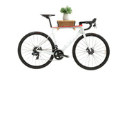 Wooden Wall-Mounted Bike Display Shelf