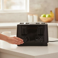 Electric Two-Slice Toaster Glossy Toaster with Wide Slots Compact Appliance Space-Saving for Students, Renters, Breakfast, Dorm Rooms, Apartments