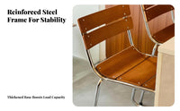Slatted Back Dining Chair Long-Lasting Construction Slat Back Side Chair Sturdy