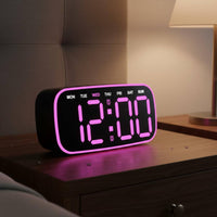 Wood Grain Desk Timepiece House Decoration for Bedroom, Living Room