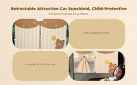 Car window privacy screen, stylish retractable screen, sun protection, privacy, heat insulation, side window shade for infants, universal fit.