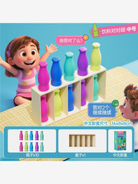 趣味猜瓶子饮料对对碰桌游亲子互动宝宝颜色认知教具儿童益智玩具