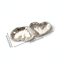 Heart-Shaped Tray Embossed Heart Tray Sculptural for Tabletop