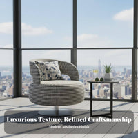 rotating Barrel Chair Modern Design Oversized Round rotating Chair stylish-modern Deep Seat for Apartment Dwellers, homeowners