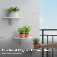 Semicircle Hanging Container on the vertical surfaceMounted Plant Holder Space-Saving for Entrymethod