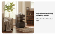 Wheeled Tea Cabinet With casters Mobile Storage Vintage design Multi-Functional for Homeowners, Office Workers