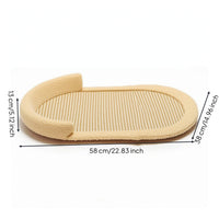 Cat Sofa Bed with Scratcher Soft Cat Scratcher Bed Oval for Kittens